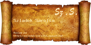 Szladek Sarolta névjegykártya